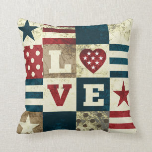 Liebe Amerika patriotisch Kissen