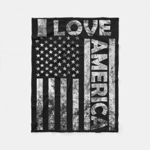 Liebe Amerika Shirt USA Flagge 4 Juli Unabhängigke Fleecedecke