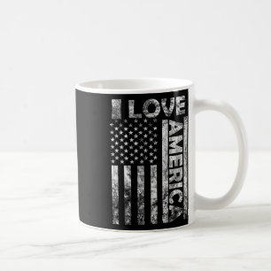 Liebe Amerika Shirt USA Flagge 4 Juli Unabhängigke Kaffeetasse