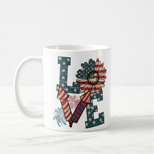 LIEBE Amerika - Unabhängigkeitstag Kaffeetasse
