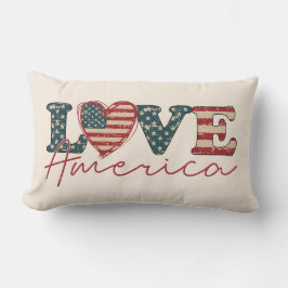 LIEBE Amerika - Unabhängigkeitstag Lendenkissen