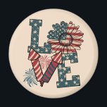 LIEBE Amerika - Unabhängigkeitstag Magnet<br><div class="desc">LIEBE America Independence Day Magnet</div>