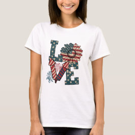 LIEBE Amerika - Unabhängigkeitstag T-Shirt