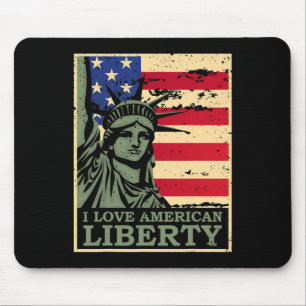 Liebe Amerikanische Freiheit 4. Juli Unabhängigkei Mousepad