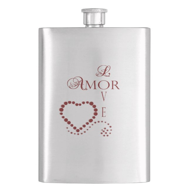 Liebe Amor Heart Valentine Flachmann (Vorderseite)