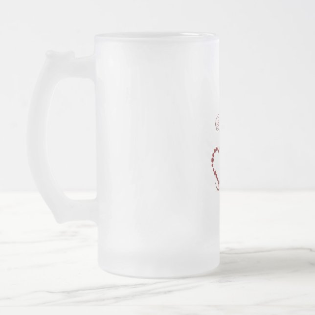 Liebe Amor Heart Valentine Mattglas Bierglas (Links)