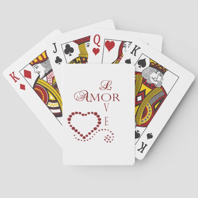 Liebe Amor Heart Valentine Spielkarten (Rückseite)