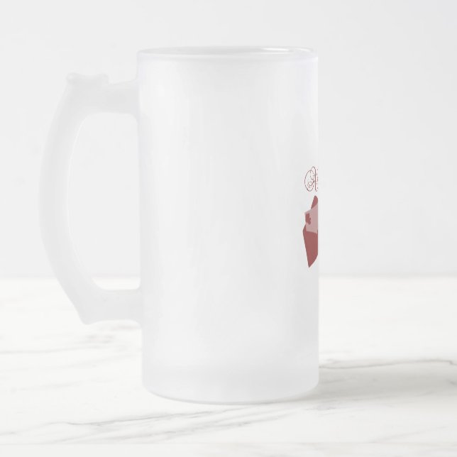 Liebe Amor Valentine Design Mattglas Bierglas (Links)
