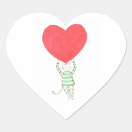 Liebe, Amour Herz-Aufkleber