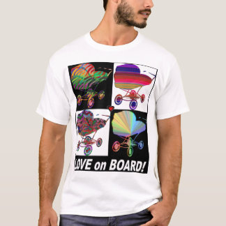 Liebe-an Bord Mod-Kinderwagen-Spitze T-Shirt