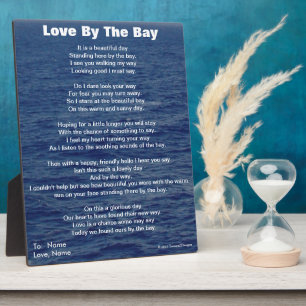 Liebe an der Bucht Gedicht Blaue Wassernamen Fotoplatte