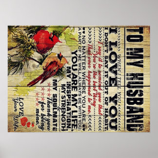Liebe an Ehemann | Sondergeschenk für den Menschen Poster