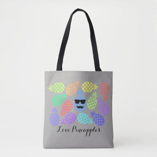"Liebe-Ananas-" bunte Taschen-Tasche Tasche (Vorderseite)