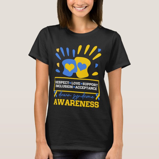 Liebe and Respect niedlich world down syndrome T-Shirt (Vorderseite)