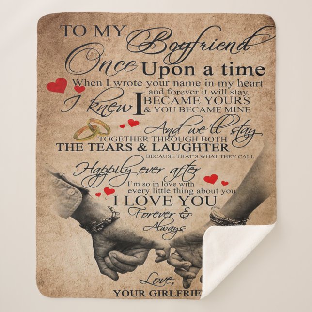 Liebe-Angebot für Freund | Lovely Quotes Gift Sherpadecke (Vorderseite)