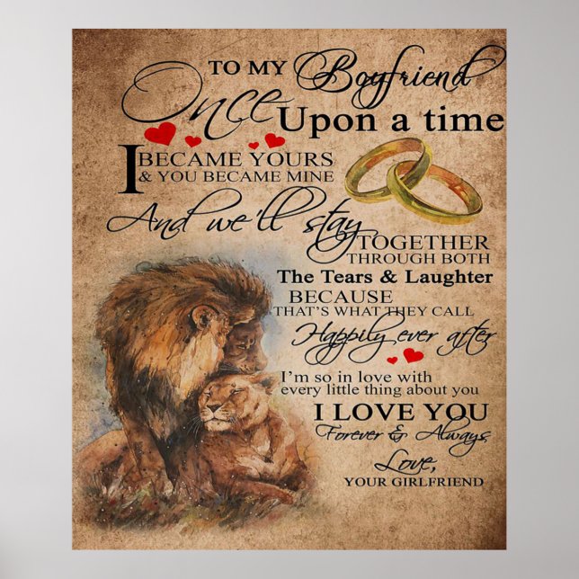Liebe-Angebot für Freund | Niedliches Boyfriend-Ge Poster (Vorne)