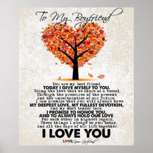 Liebe-Angebot für Freund   Trendy Gift Poster