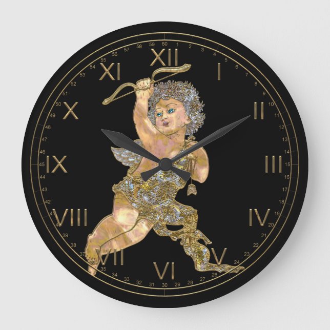 Liebe Angel Große Wanduhr (Vorderseite)