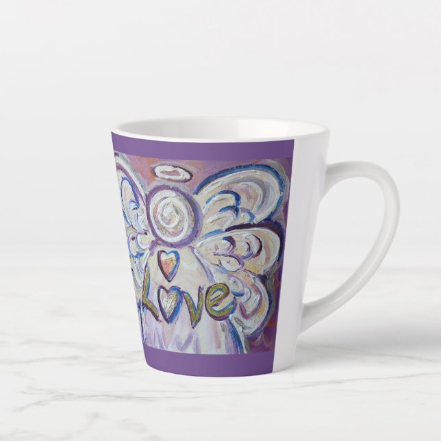 Liebe Angel Word Art Custom Latte Tasse Cup (Rechts)