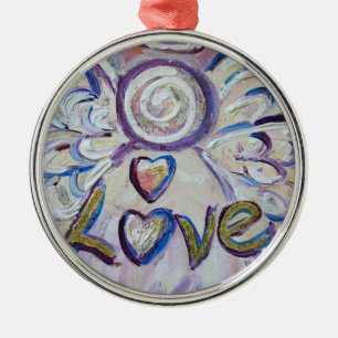 Liebe Angel Word Liebe Ornament Aus Metall