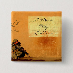Liebe-Anmerkung über den Wand-Militär-Soldaten Button