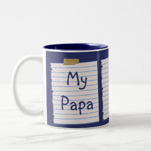 Liebe-Anmerkungen für Papa-Tasse Zweifarbige Tasse