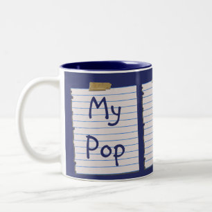 Liebe-Anmerkungen für Pop Zweifarbige Tasse