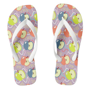 Liebe Äpfel Lila. Badesandalen