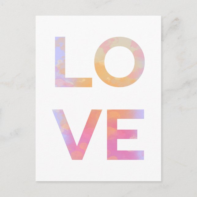 Liebe, Aquarell Postkarte (Vorderseite)