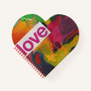 Liebe Aquarellkollage Notizbuch