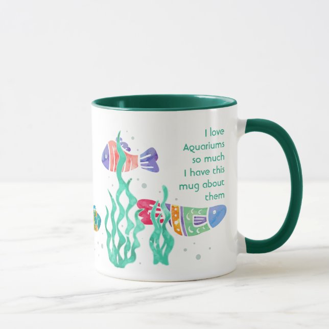 Liebe Aquarium Fisch so viel Spaß Zitat Tasse (Rechts)