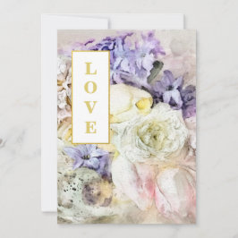 *~* LIEBE AR26 Blume Bouquet QR UAWG Wedding Einladung