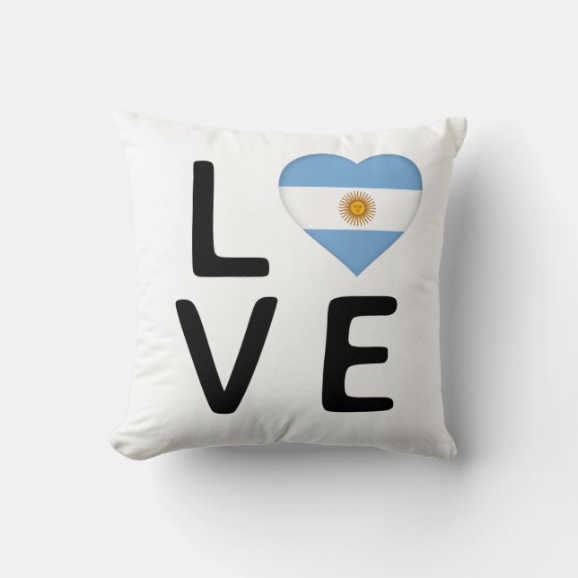 Liebe - argentinische Flagge Kissen (Vorderseite)