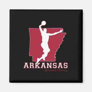 Liebe Arkansan Hoops Fan Arkansas Staat Silhouette Magnet
