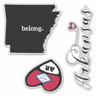 Liebe Arkansas, 3 verschiedene Designs, Die schnei Aufkleber