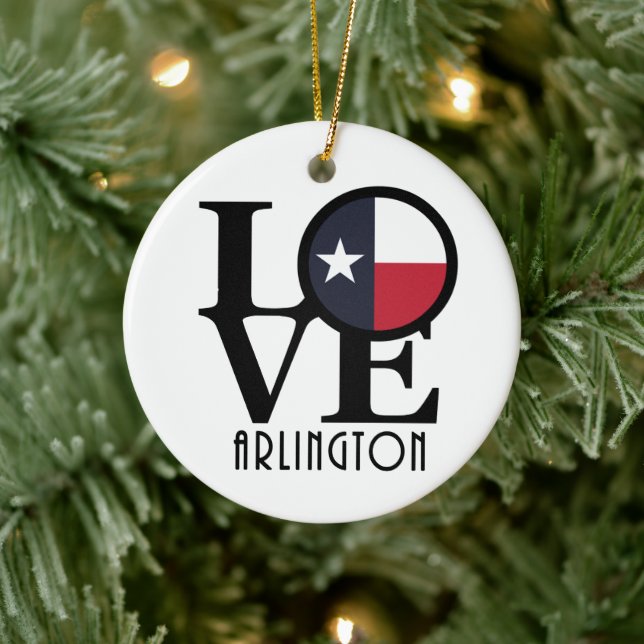 LIEBE arlington Texas Keramik Ornament (Baum)