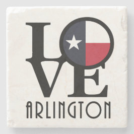 LIEBE Arlington Texas Steinuntersetzer