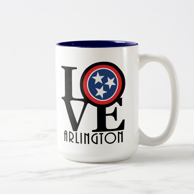 LIEBE Arlington TN 15oz Zweifarbige Tasse (Rechts)