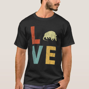 Liebe Armadillo Lover Funny Armadillo Quote Retro T-Shirt