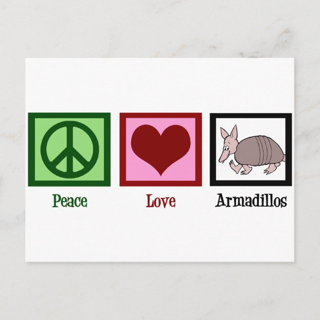 Liebe Armadillos Postkarte (Vorderseite)