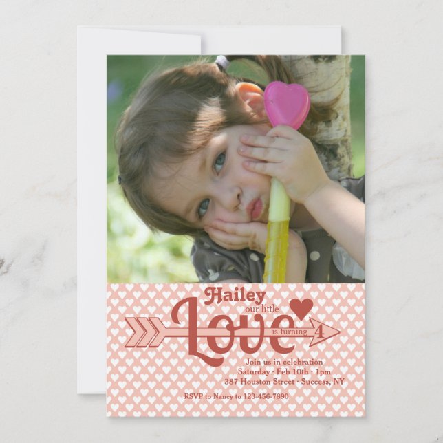 Liebe Arrow Foto Einladung (Vorderseite)