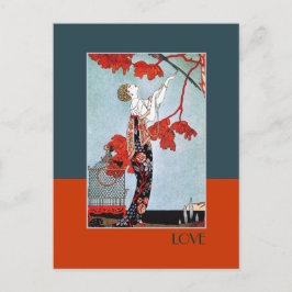 Liebe. Art Deco Valentinstag Postkarten