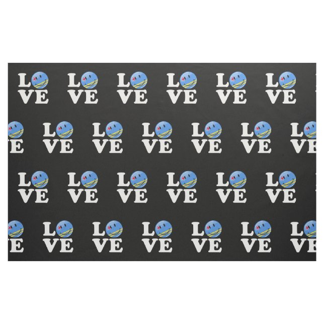 Liebe-Aruba-Insel-Stolz Stoff (Fat Quarter (45,7 x 55,9 cm))