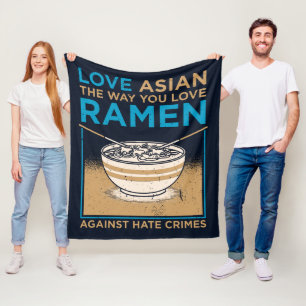 Liebe asiatisch, wie du Ramen magst Fleecedecke