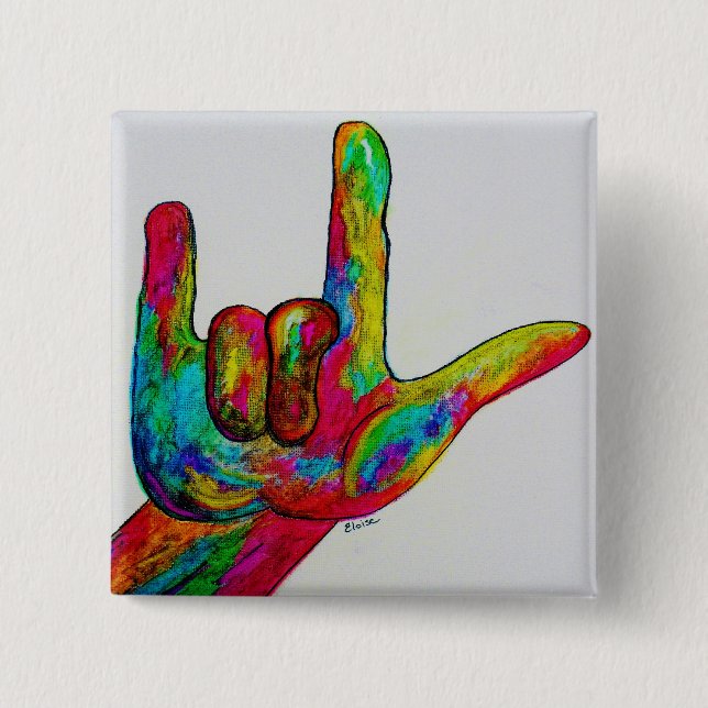 LIEBE ASL I SIE BUTTON (Vorderseite)