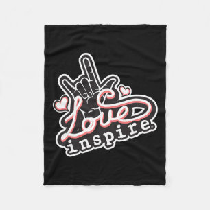 Liebe Asl Ily Hand Gebärdensprache Fleecedecke