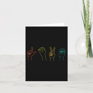 Liebe ASL Zeichensprache Alphabet Valentinstag Gif Karte