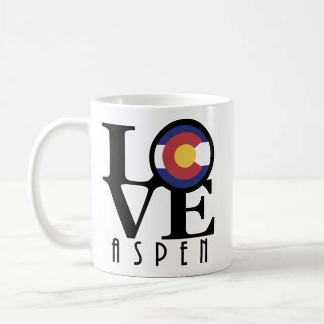 LIEBE Aspen Colorado 11oz Kaffeetasse (Links)