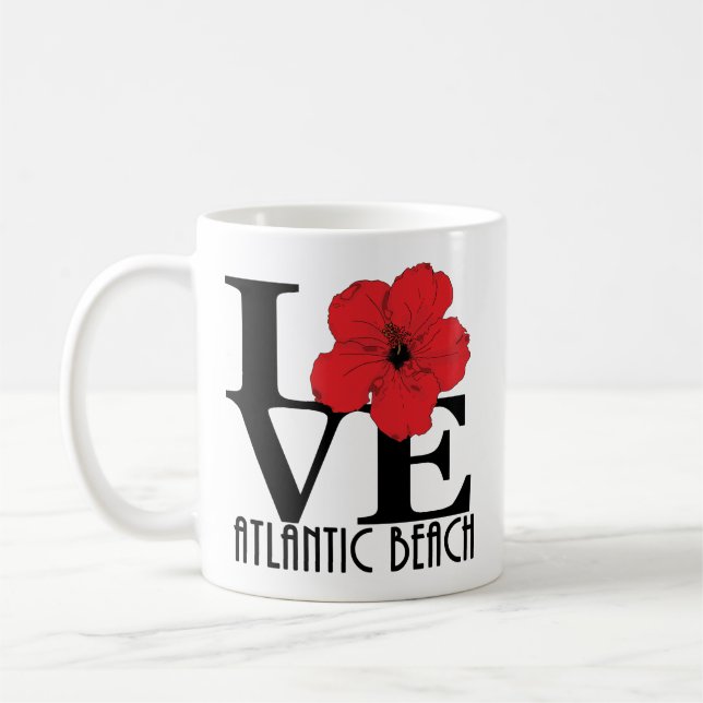 LIEBE Atlantic Beach Red Hibiskus 11oz Kaffeetasse (Links)