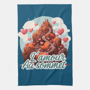 Liebe auf dem Gipfel Geschirrtuch